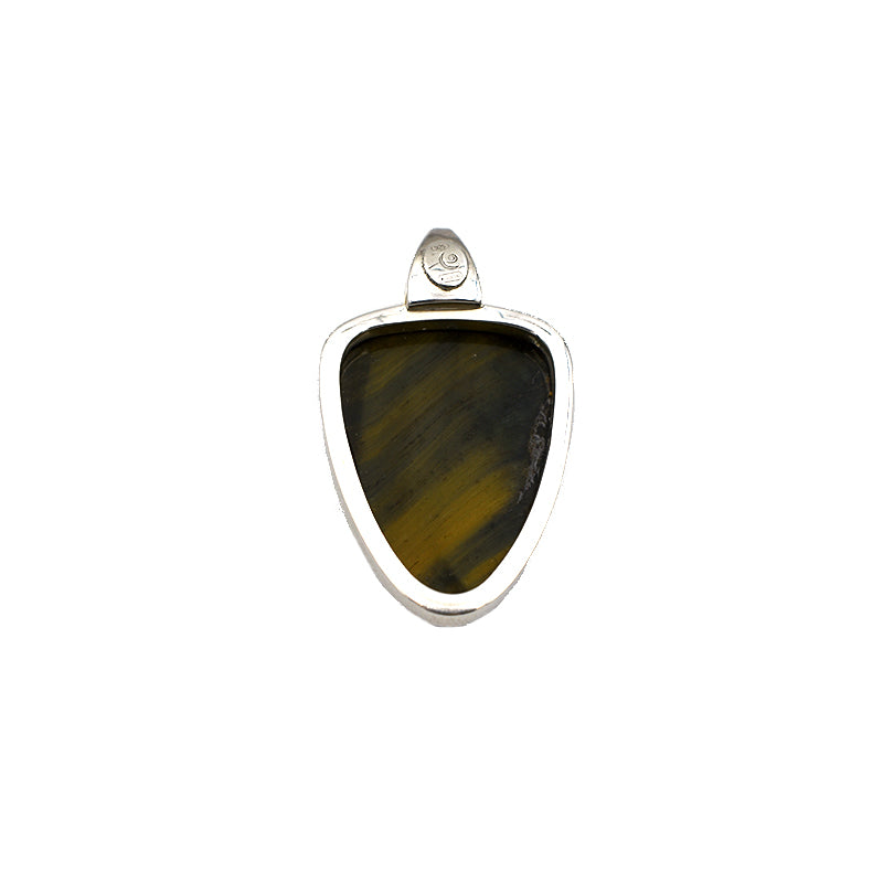 Ciondolo in Occhio di Tigre in Argento 925