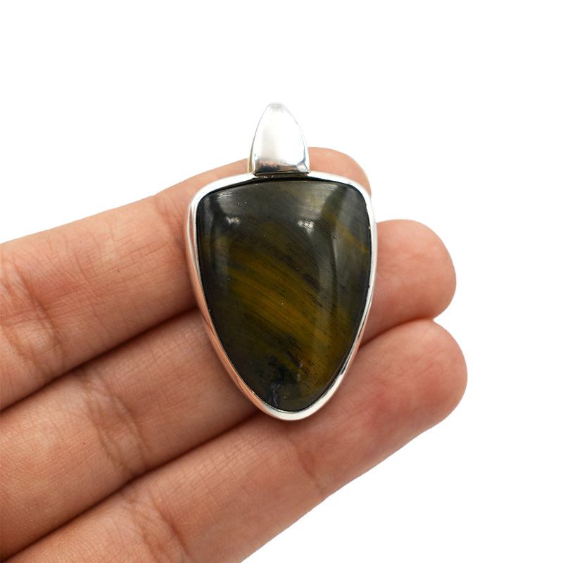 Ciondolo in Occhio di Tigre in Argento 925