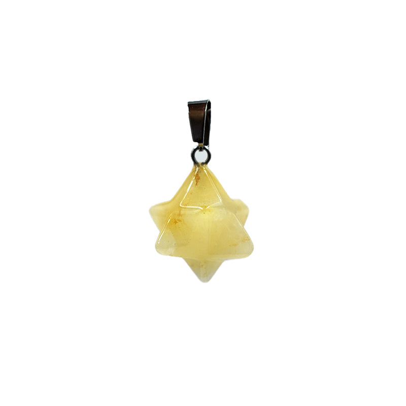 Ciondolo Merkaba in Calcite Gialla