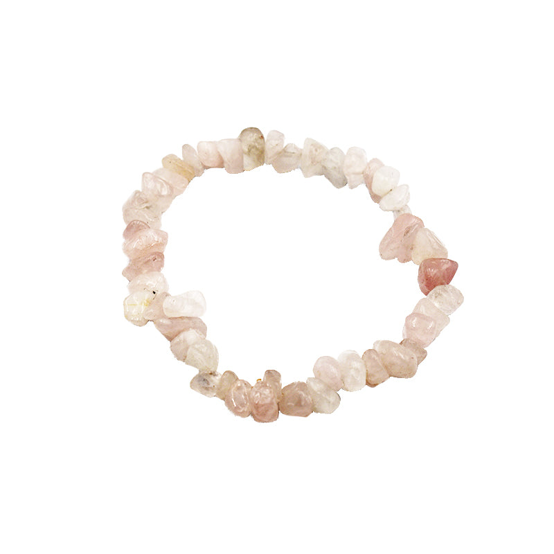 Bracciale in chips di Quarzo Rosa