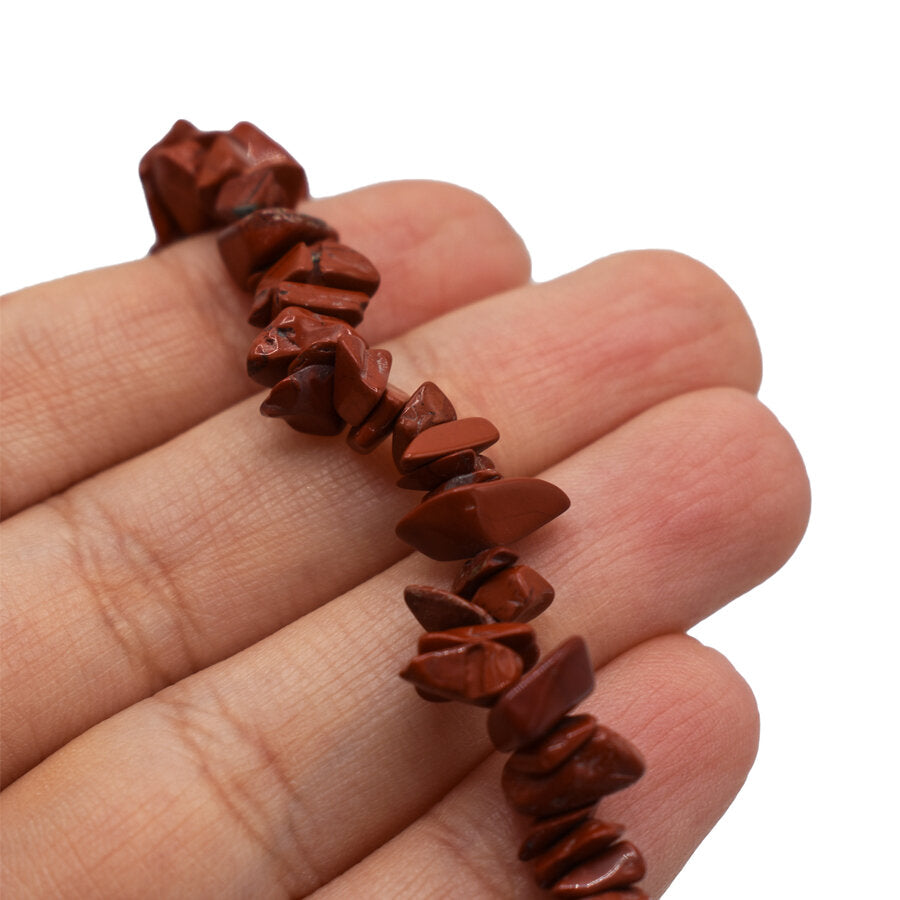 Bracciale in chips di Diaspro Rosso